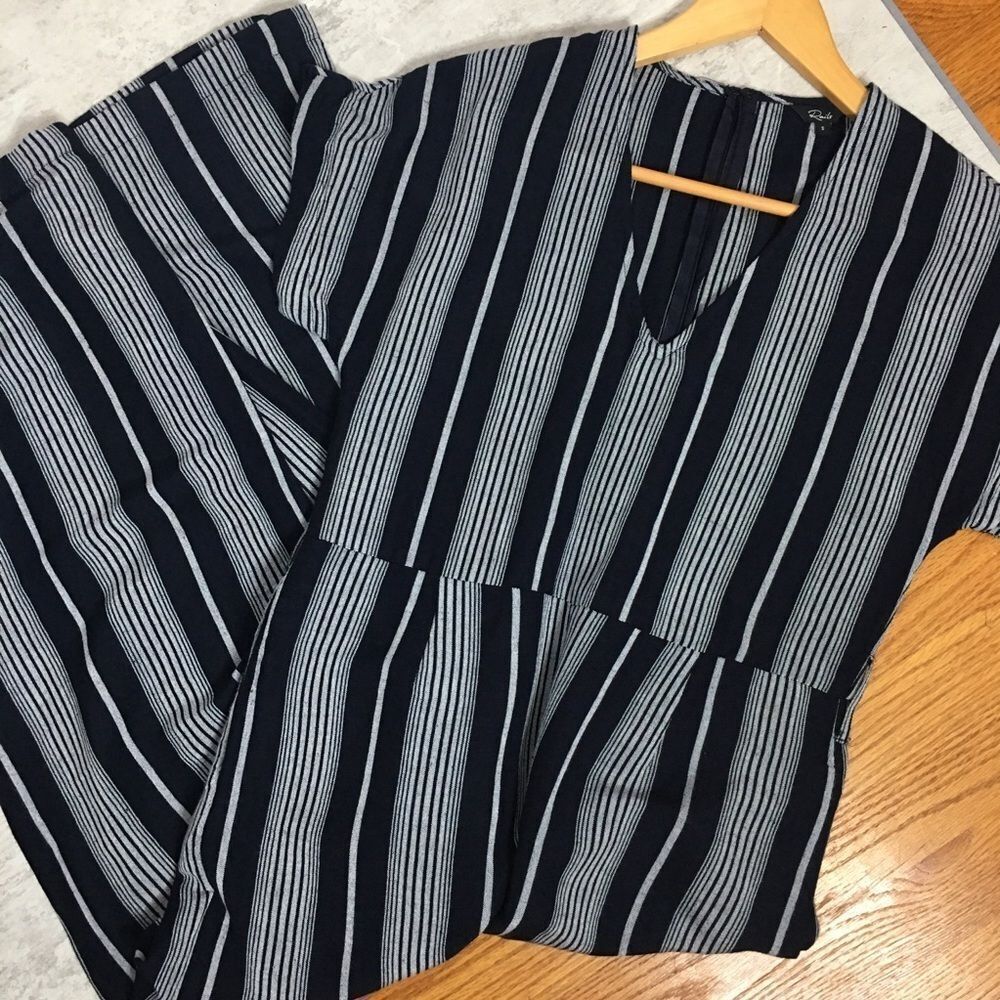 Rails Striped Jumpsuit Womens Size Small Navy Blue - image 4